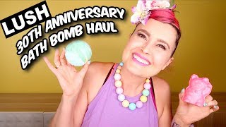 LUSH 30TH ANNIVERSARY BATH BOMB HAUL & REVIEW - GEODE, MELUSINE, HULDER, BLACK ROSE, LUSKY CAT by Kitty Von Tastique 356 views 4 years ago 13 minutes, 47 seconds