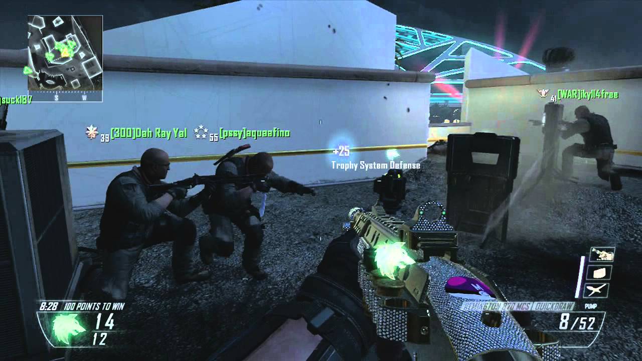 BO2 Gameplay: Assault Shield + Camping Troll