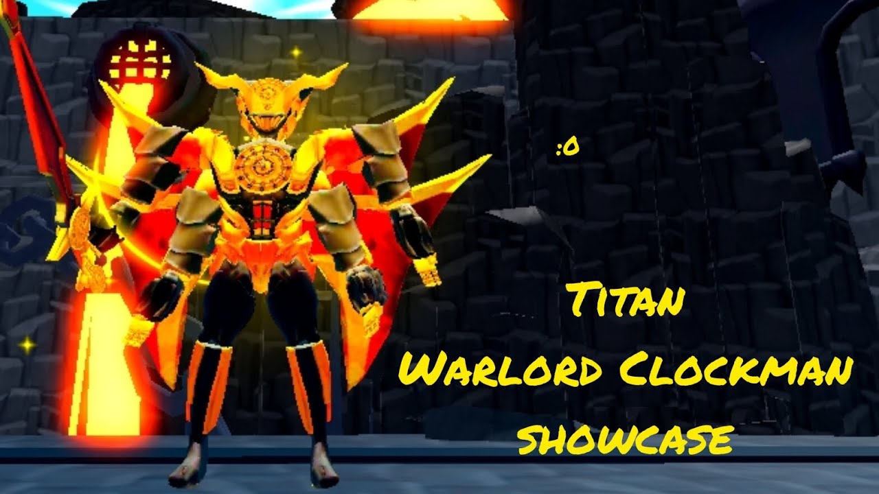 SHINY Titan Warlord Clockman (Toilet Tower Defense) - Roblox TTD - Neuf