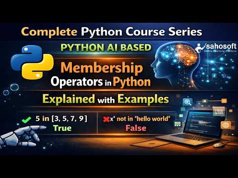 Membership Operators in Python 🔥 | in, not in Explained with Examples | Python AI based