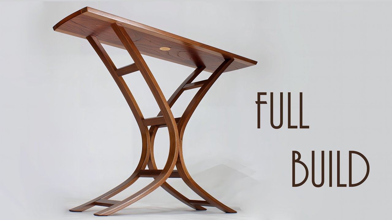 Full build of my hall table made with curved laminations