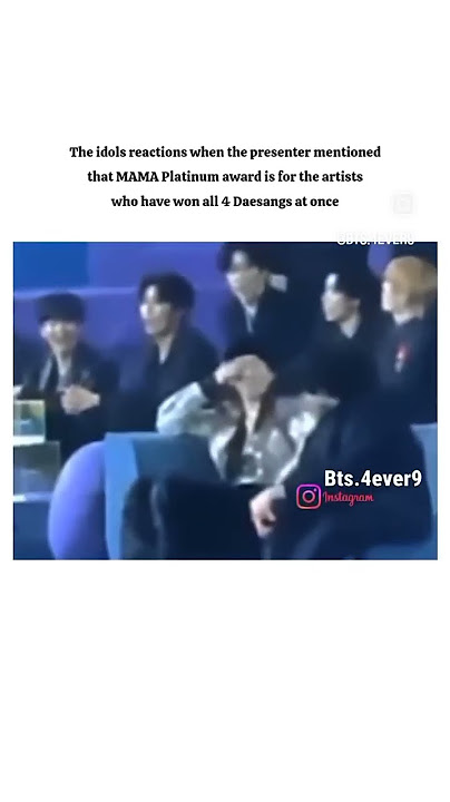 The reaction of #kpopidols was memorable when the mc announced that #bts won MAMA PLATINUM 🗿#army