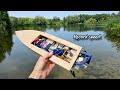 DIY Mini Mono RC boat: 3S speed record with budget setup!