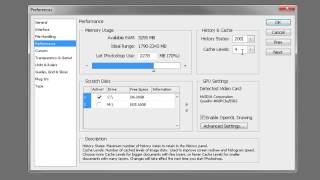 Setup your Preferences in PS CS4