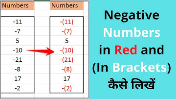 Display Negative Values in Red and Within Brackets in Excel