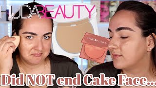 HUDA BEAUTY GLOWISH LUMINOUS PRESSED POWDER FOUNDATION & CHEEKY VEGAN BLUSH POWDER REVIEW!