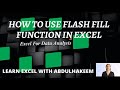 How to use Flash Fill in #Excel