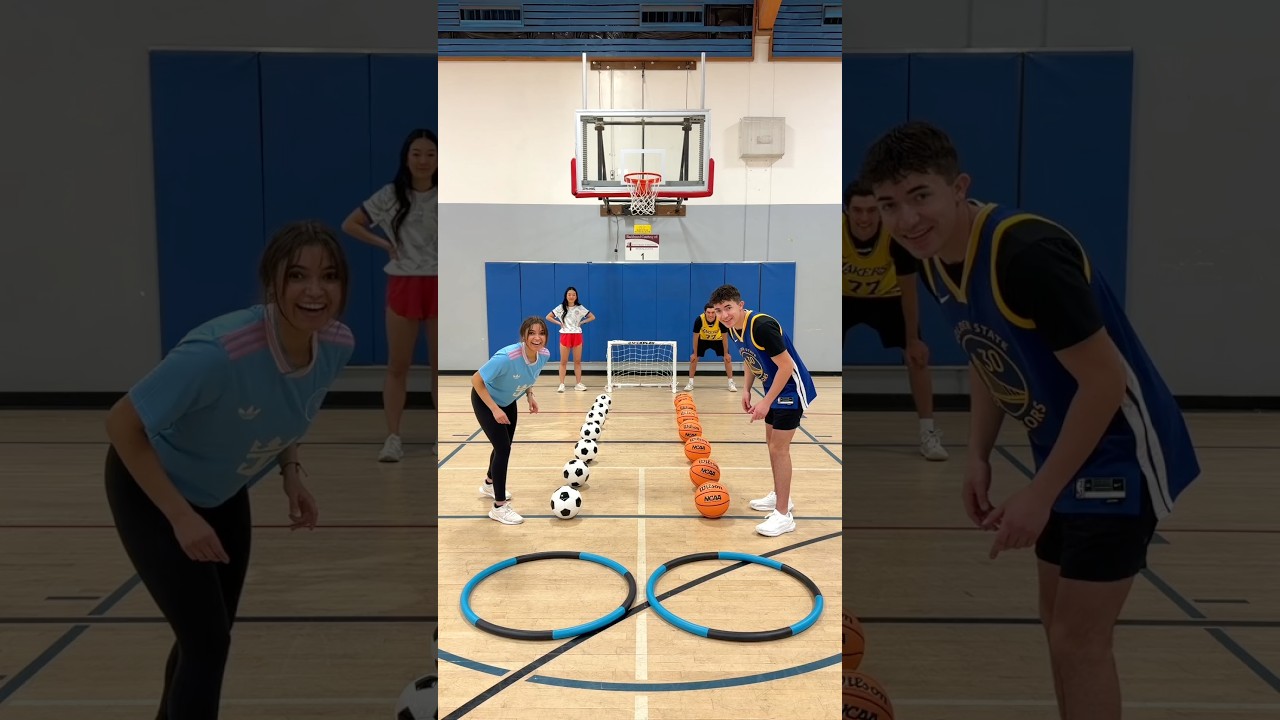 Soccer vs Basketball Relay Race!