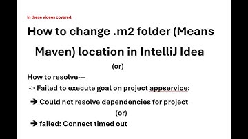 How to change .m2 folder (Means   Maven) location in IntelliJ Idea || Failed to  execute goal