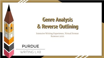 IWE: Genre Analysis and Reverse Outlining