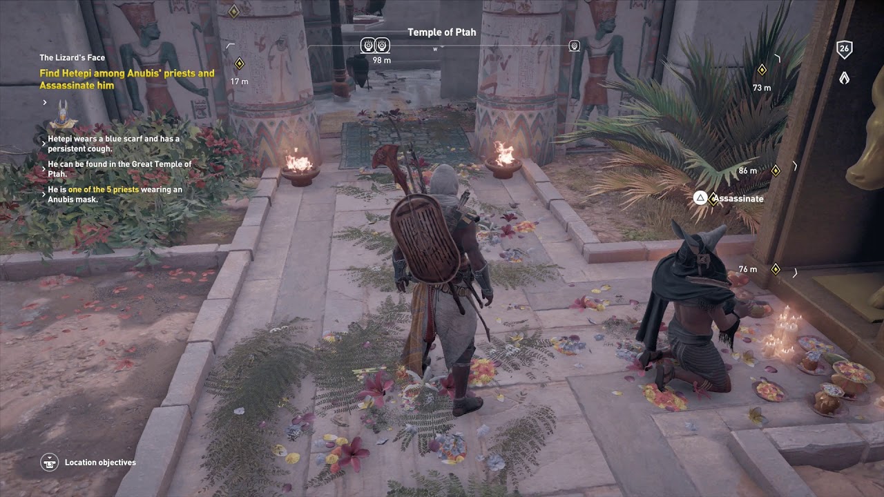 Assassin's Creed: Origins - The Lizard's Face: Find Hetepi Among Anubis Priests & Assassinate Him
