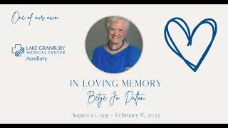 Betye Jo Dalton - Granbury, Texas - Auxiliary Volunteers of Lake Granbury Medical Center