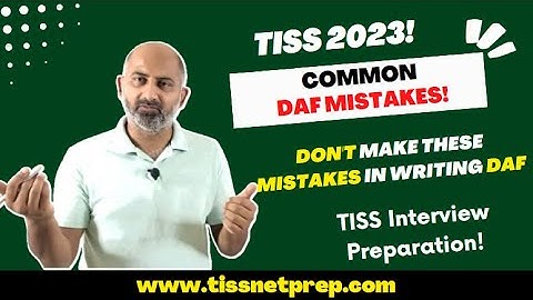 Common DAF Writing Mistakes in TISS Interview