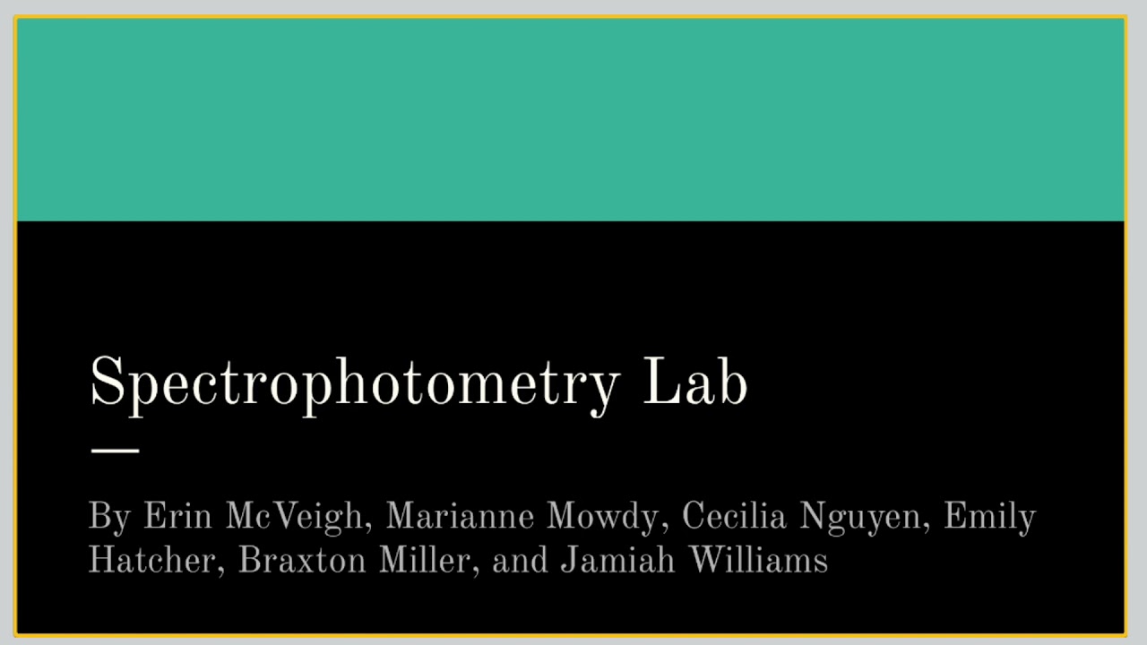 Spectrophotometry and Copper Amine Synthesis Lab | UAB CH-116
