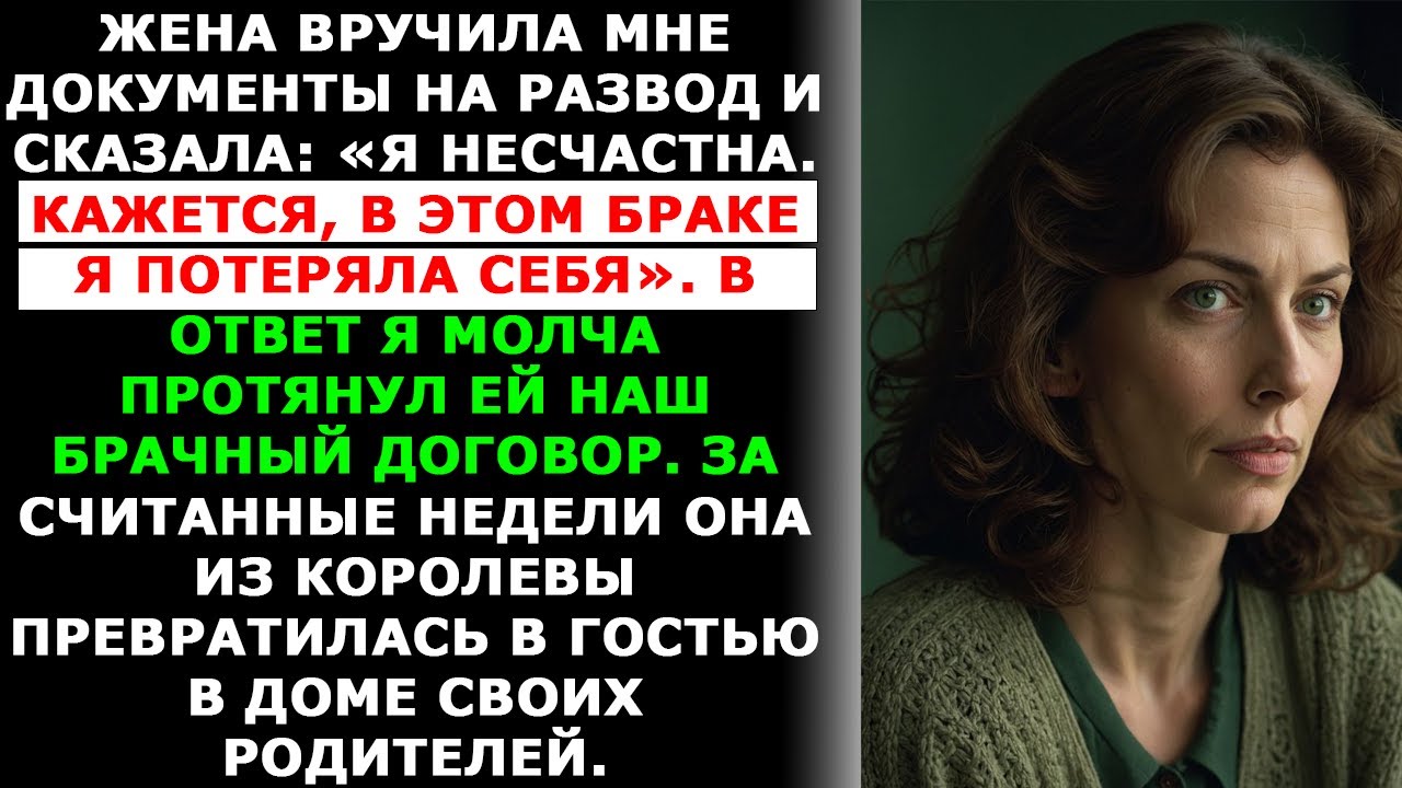 Изменница хотела забрать всё, но забыла про брачный договор.