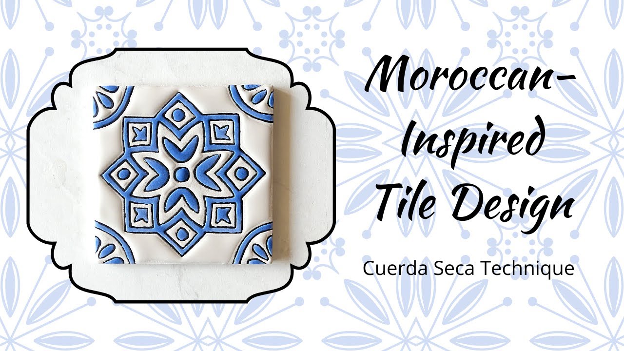 Moroccan Inspired Tile Design - Cuerda Seca Technique