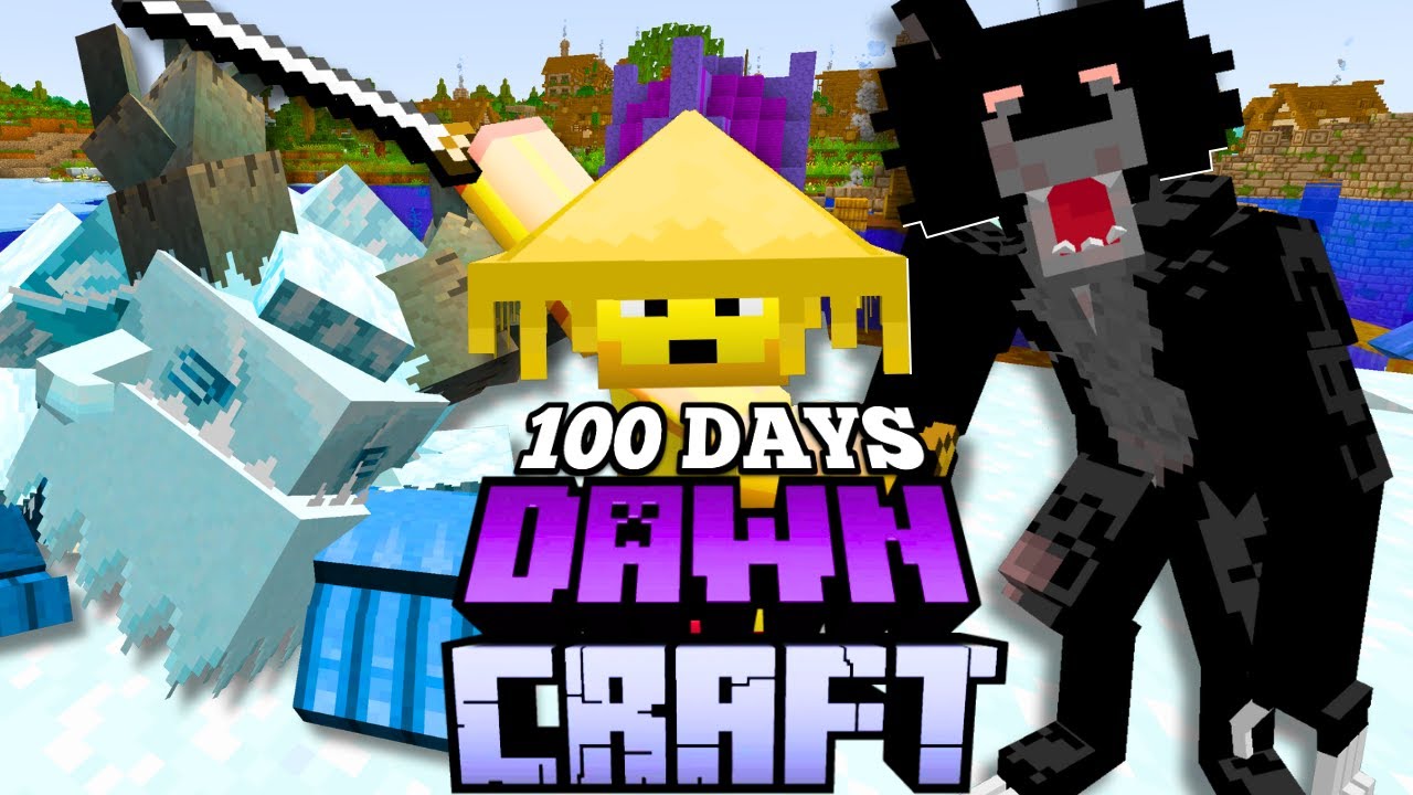 I Survived 100 Days in Dawncraft!