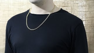 R11_24 - 9ct Gold  Belcher Chain 5mm  24'