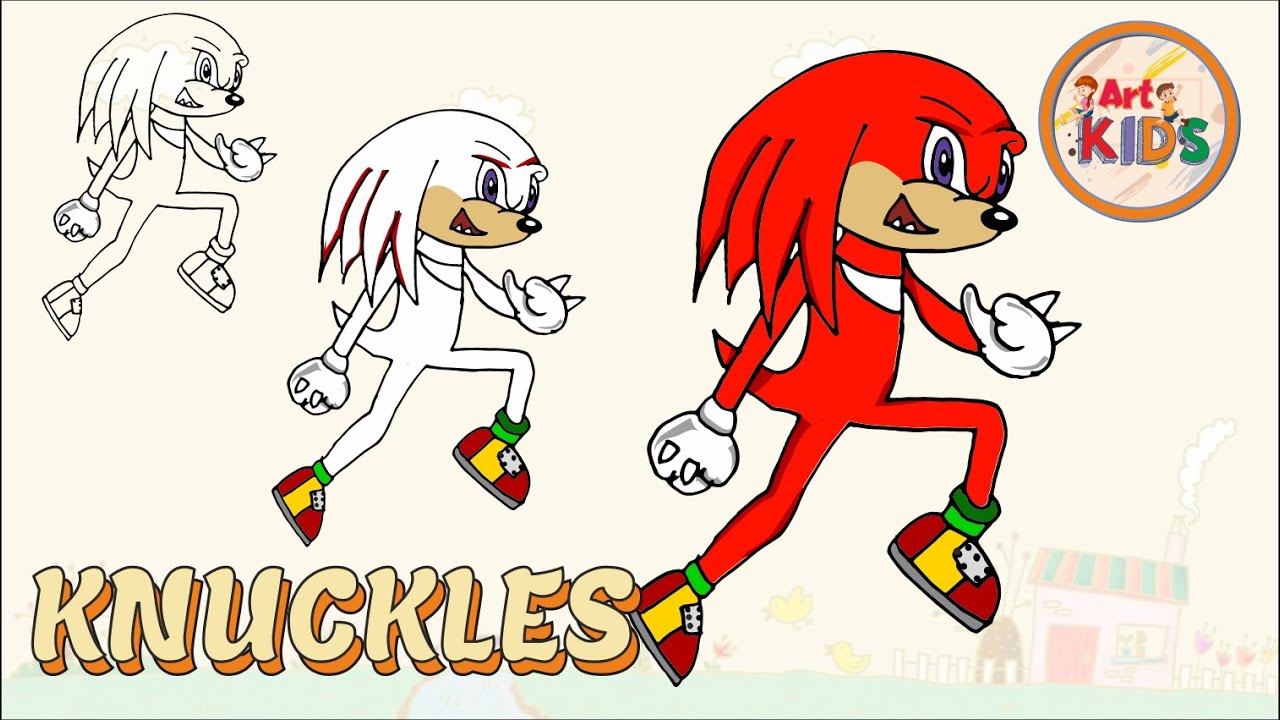 How To Draw Knuckles From Sonic The Hedgehog Movie | Step By Step | Easy🌟