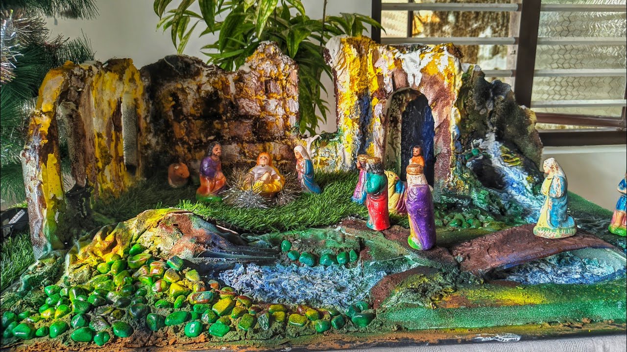 Pulkoode / Crib Making idea in malayalam latest | easy Christmas Crib making video| Becoming Rose