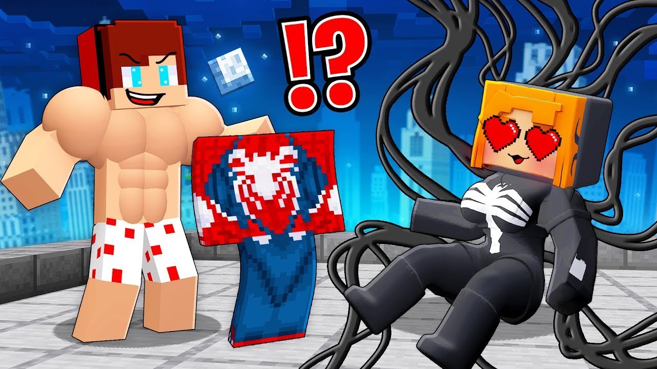 VENOM Girl fell in lAove with STRONG JJ SPIDER MAN! LOVE STORY in Minecraft - Maizen