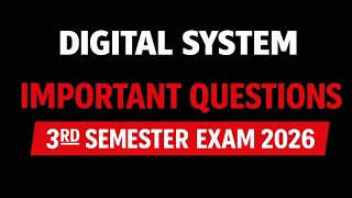 Digital Systems: Most Important Questions | Digital System 3rd Sem rgpv | Cs - 304 |
