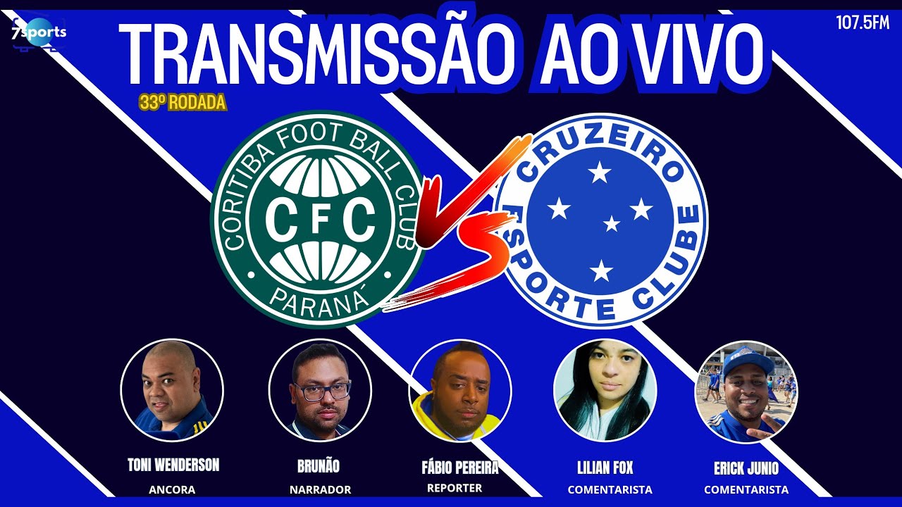 Coritiba x Cruzeiro ao vivo: como assistir online e transmissão na TV do  jogo do Brasileirão - Portal da Torcida