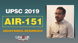 ABHAYSINHA DESHMUKH (AIR- 151) Mock Interview at The Unique Academy