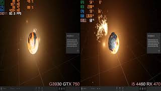 Universe Sandbox G3930 GTX 750 vs i5 4460 RX 470 2020