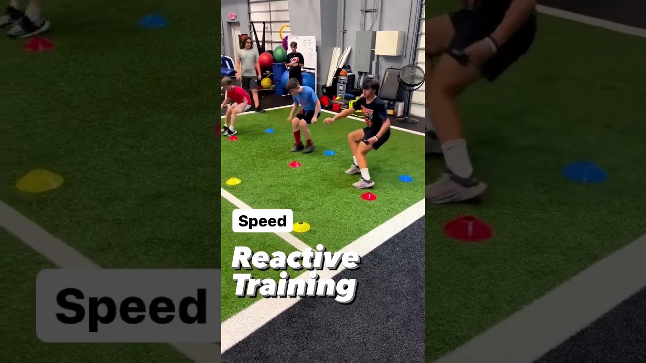 Reactive drills are an excellent way to challenge an athlete’s   Center of gravity management  Decel
