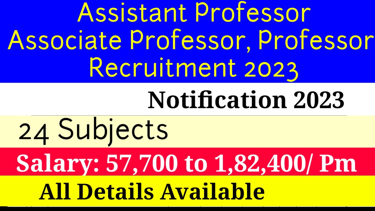 ASSISTANT PROFESSOR VACANCY 2022 | PERMANENT ASSISTANT PROFESSOR RECRUITMENT | PhD | CSIR-NET | UGC
