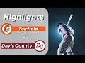 Davis County vs. Fairfield Baseball Highlights