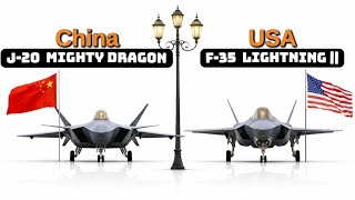 J-20 vs F-35 ⚔️ Dragon vs Lightning II | 5th Gen Stealth Fighter Comparison 2026