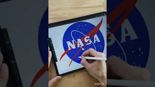 NASA logo drawing // comment 💬 your name // #trending #art #virla #shortsviral #shorts #nasa