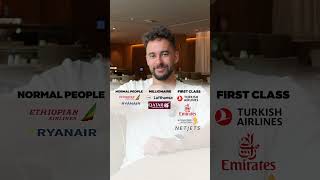 Famous Normal People VS First Class | Airlines Profile