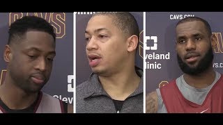 Dwyane Wade, Tyronn Lue and LeBron On DWade Giving Up Starting Role To J.R. | Oct 23,