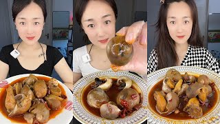 【Yummy】Spicy abalone snail+Spicy cat eye snail🐚🌶#mukbang#asmr#Seafood