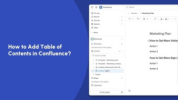 How to Add Table of Contents in Confluence? | Confluence Tutorials | Trainn