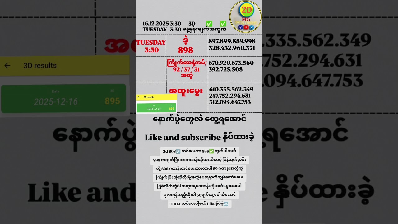 3d✅ 16.12.2025အတွက်