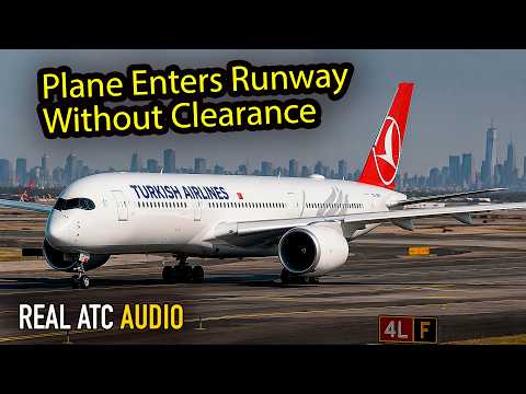 Plane Enters Runway Without Clearance — Runway Incursion. REAL ATC.