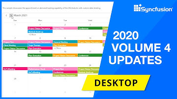 Syncfusion Desktop Updates—2020 Volume 4