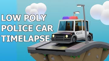 Low Poly Police car |Blender Speed Modeling|