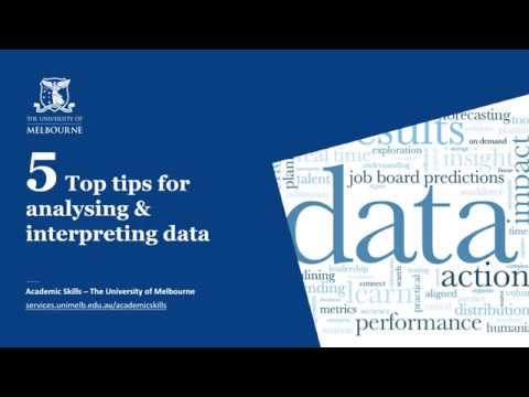 Analysing, interpreting and presenting data