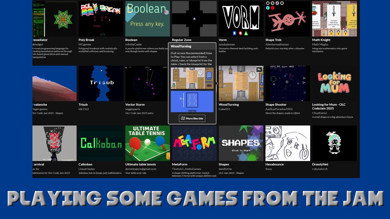 One Lone Coder Game Jam 2025. Game Play - YouTube