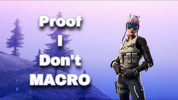 Proof I don’t MACRO