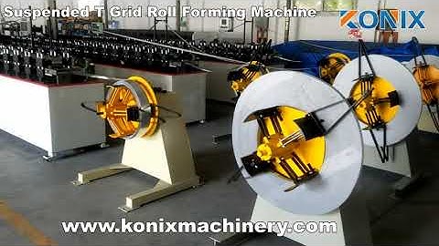 Suspended Ceiling T Grid Roll Forming Mahine /Main T Cross Tee Angle Wall  /T bar making machine