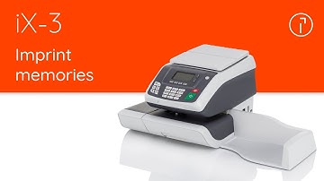 iX-3 Quadient Mailing System – Imprint memories