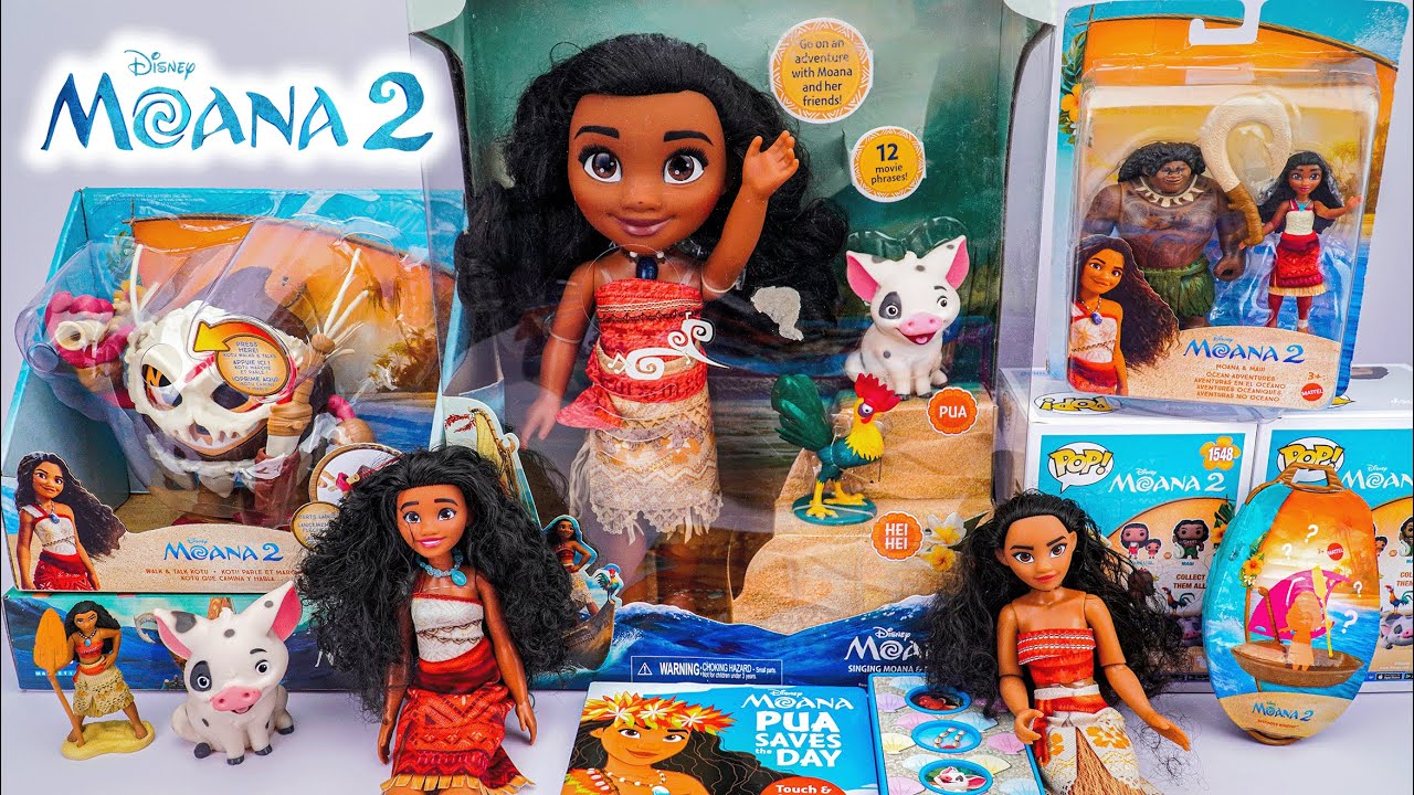 Unboxing NEW Disney Moana 2 Toys Series ASMR | Moana Magnetic Tiles Toy | Walk and Talk Kotu Playset