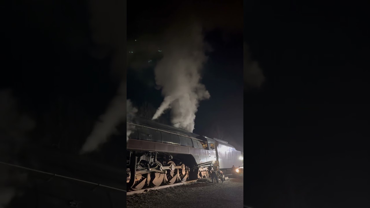 Norfolk and Western 611 Steam Engine whistle #railroad #railway #train #steamlocomotive #trainvideo