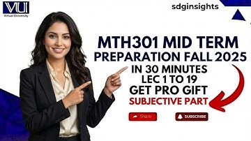 MTH301 Short Lectures  Calculus Important Concepts  Mid TermFinal Term Preparation 2025